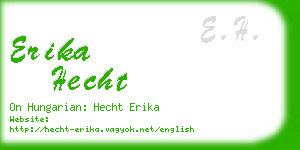 erika hecht business card